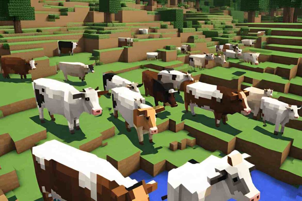 Cows Eat in Minecraft