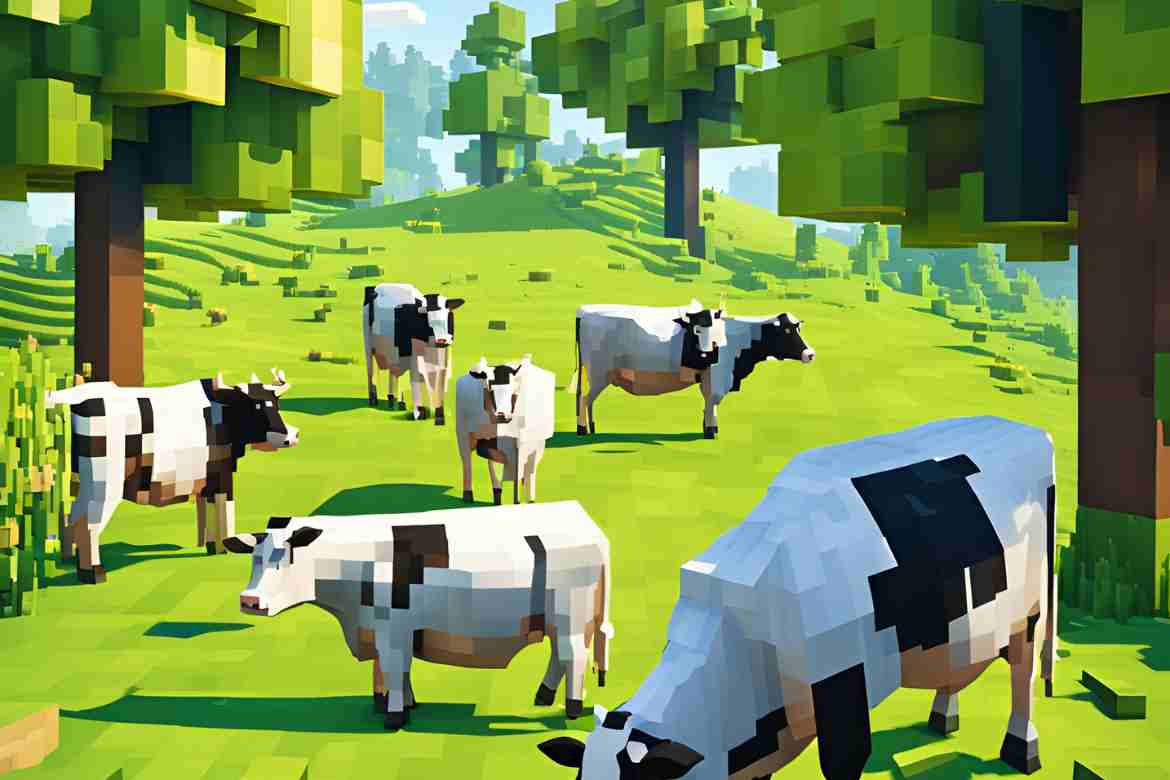 Cows Eat in Minecraft